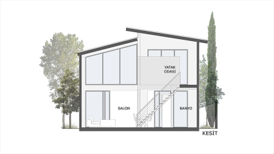 Çift Katlı Hafif Çelik Yapı Bina 1.7