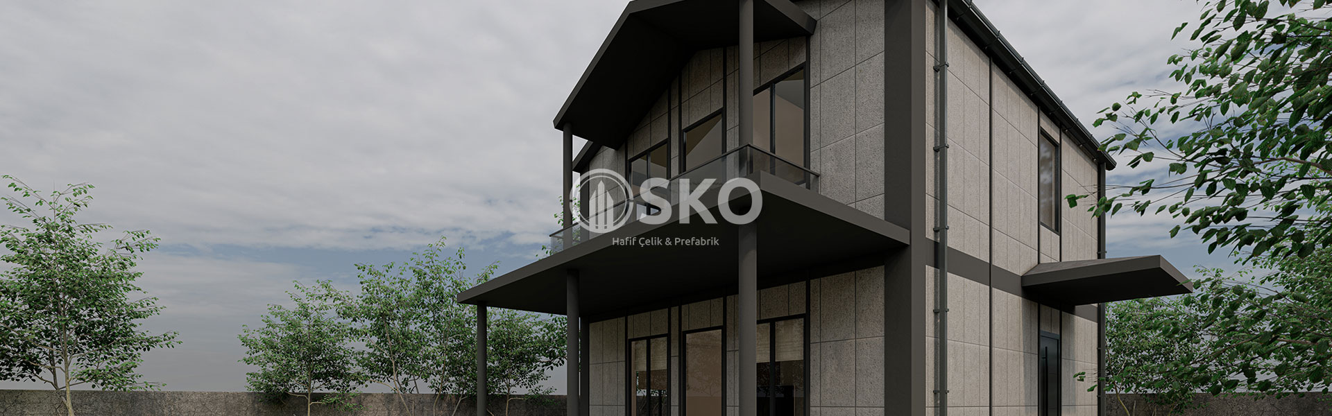 Çift Katlı Hafif Çelik Yapı Ev Modeli 7