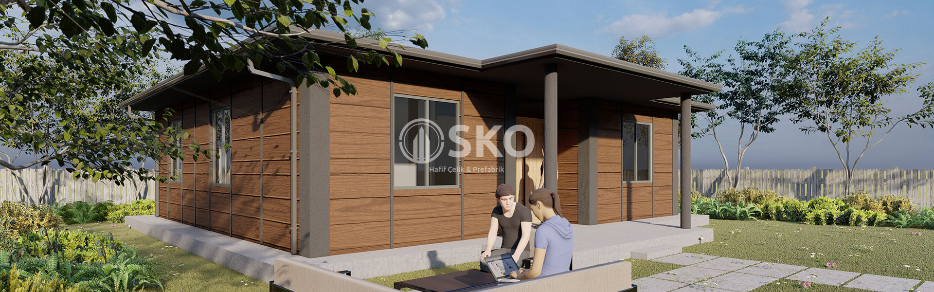 Tek Katlı Hafif Çelik Yapı Ev Modeli 12